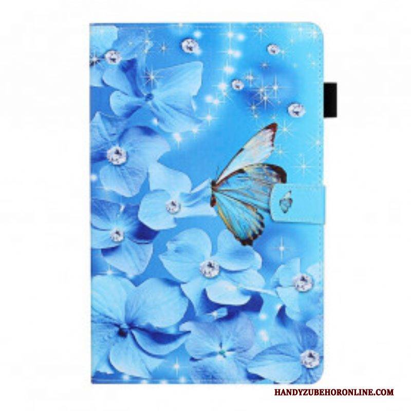 Flip Case Für Samsung Galaxy Tab A7 (2020) Diamant-schmetterlinge