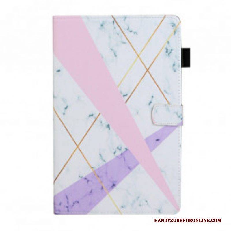 Flip Case Für Samsung Galaxy Tab A7 (2020) Marmorgeometrie