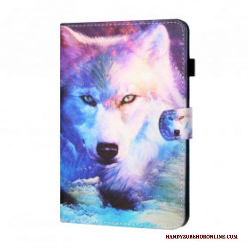 Flip Case Für Samsung Galaxy Tab A7 (2020) Wolf-kunst