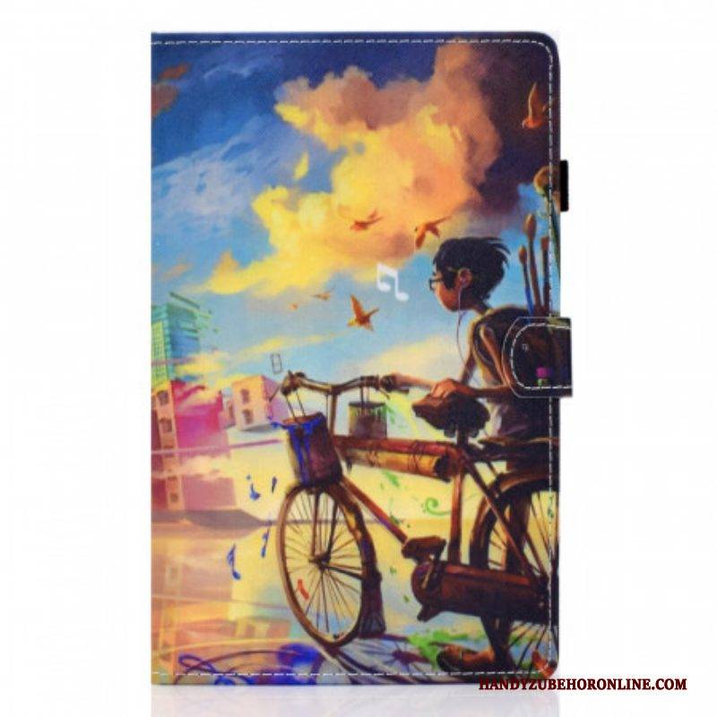 Flip Case Für Samsung Galaxy Tab A8 (2021) Fahrradkunst