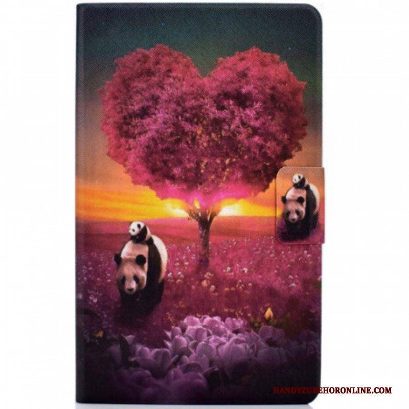 Flip Case Für Samsung Galaxy Tab A8 (2021) Panda-herz
