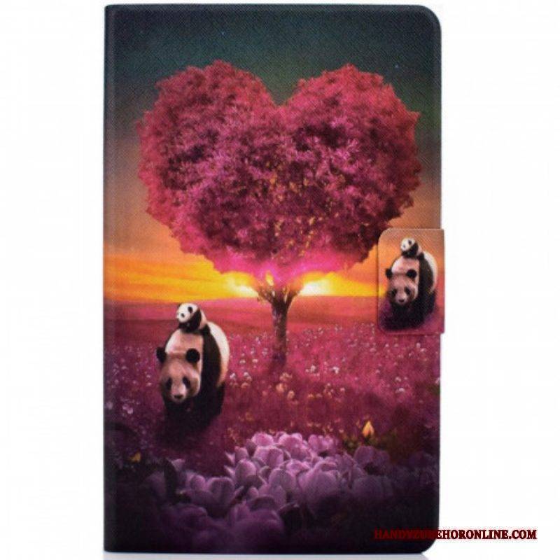 Flip Case Für Samsung Galaxy Tab A8 (2021) Panda-herz