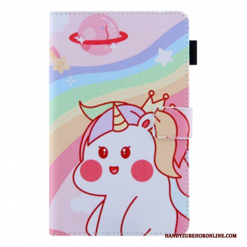 Flip Case Für Samsung Galaxy Tab A8 (2021) Süßes Einhorn