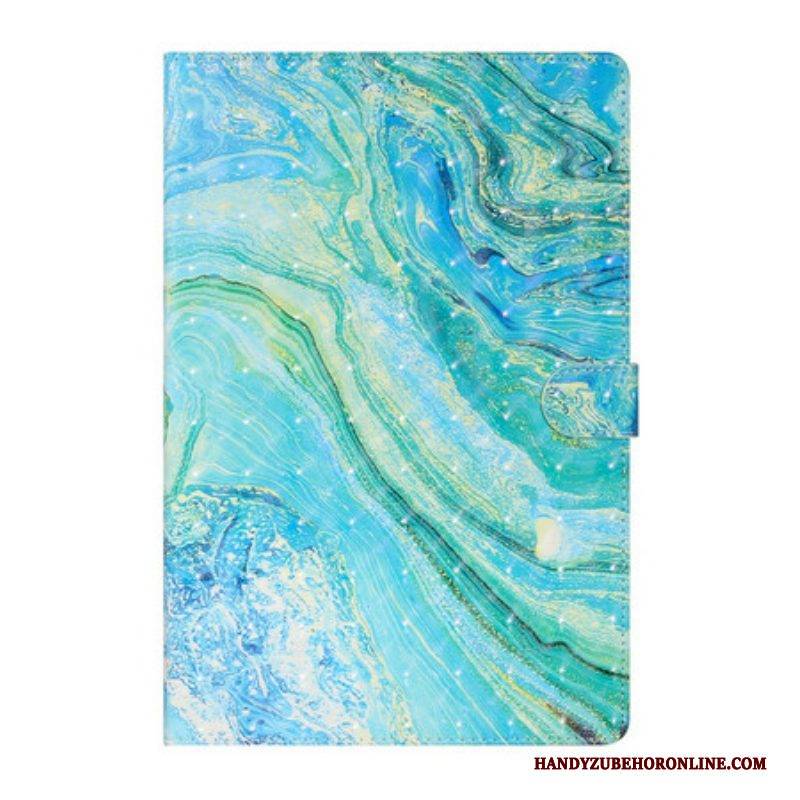 Flip Case Für Samsung Galaxy Tab S8 Plus / Tab S7 Plus Grüne Welle