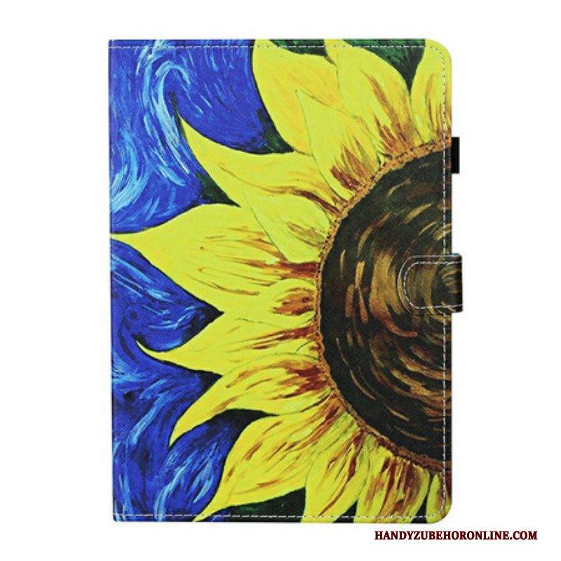 Flip Case Für Samsung Galaxy Tab S8 / Tab S7 Bemalte Sonnenblume