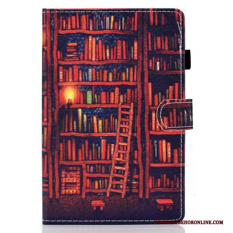 Flip Case Für Samsung Galaxy Tab S8 / Tab S7 Bibliothek