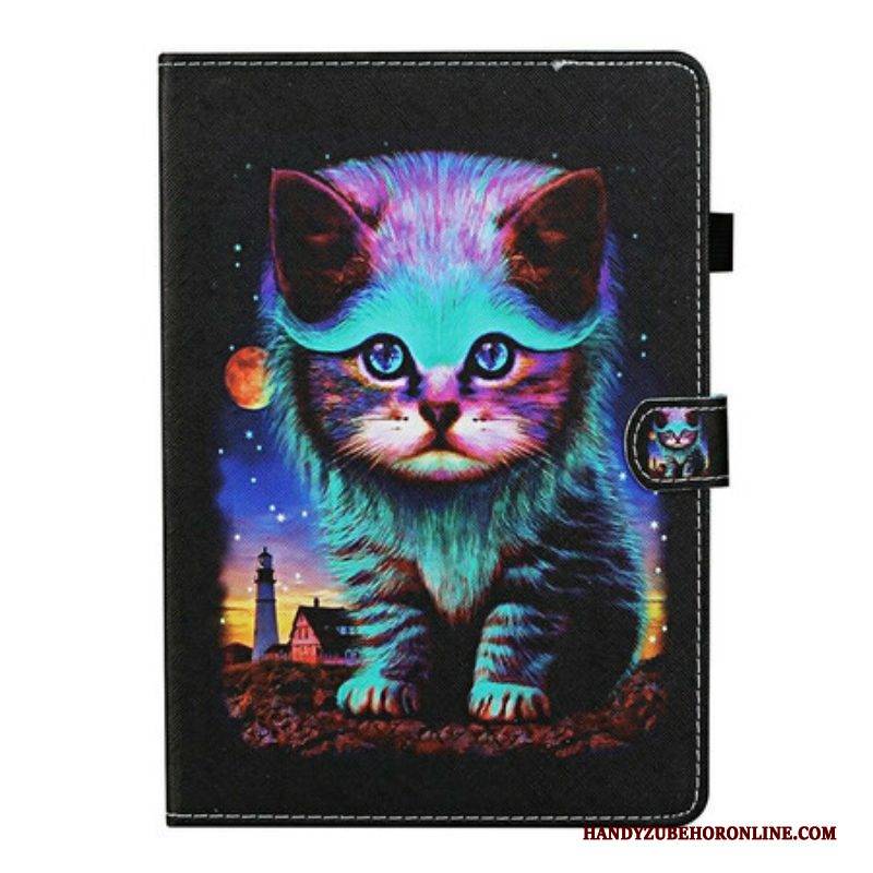 Flip Case Für Samsung Galaxy Tab S8 / Tab S7 Elektrische Katze