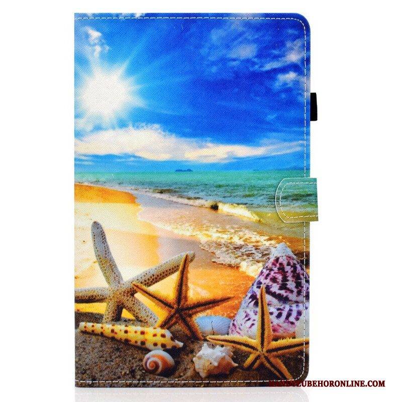 Flip Case Für Samsung Galaxy Tab S8 / Tab S7 Lustiger Strand