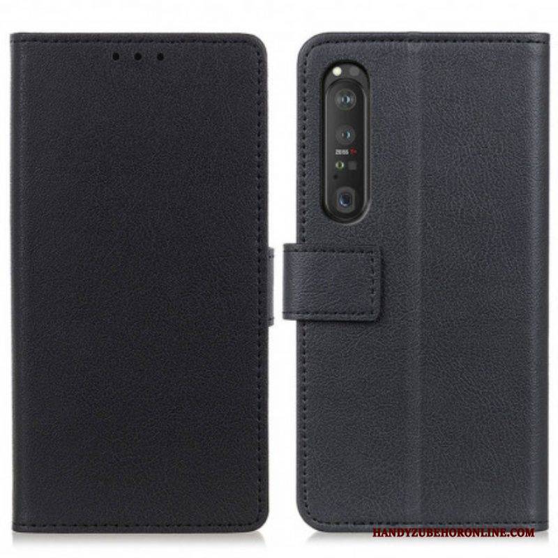 Flip Case Für Sony Xperia 1 III Klassisches Kunstleder