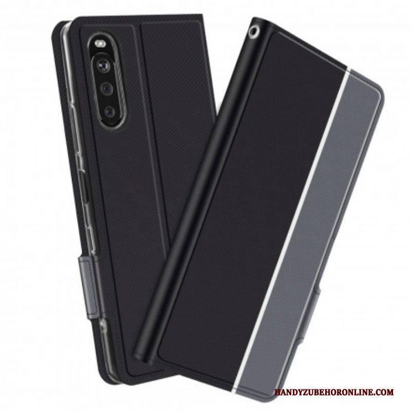 Flip Case Für Sony Xperia 5 III Zweifarbige Baiyu-serie