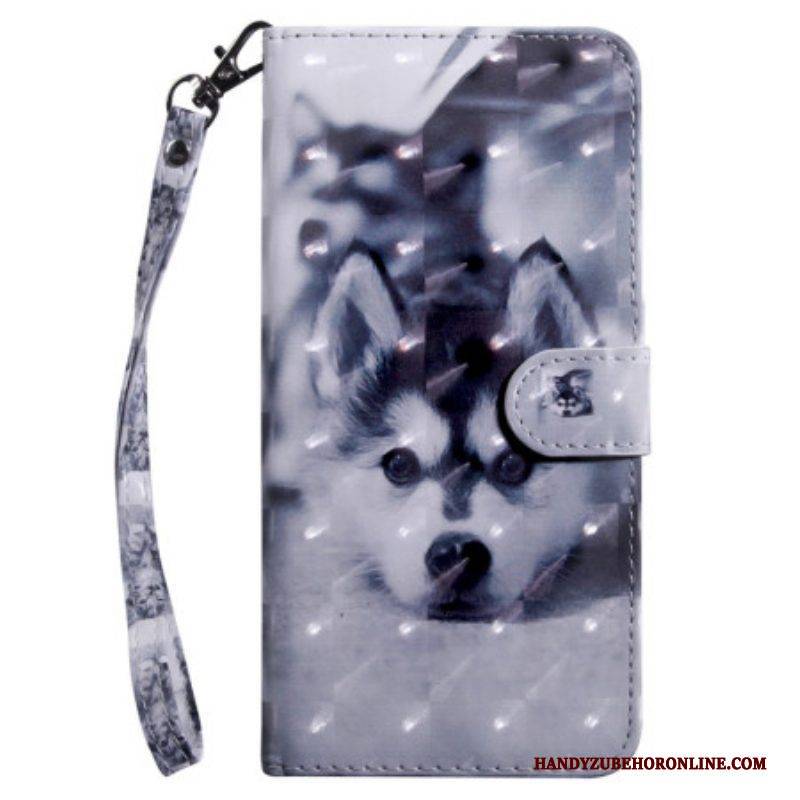 Flip Case Für Sony Xperia 5 IV Husky-hund Mit Schlüsselband