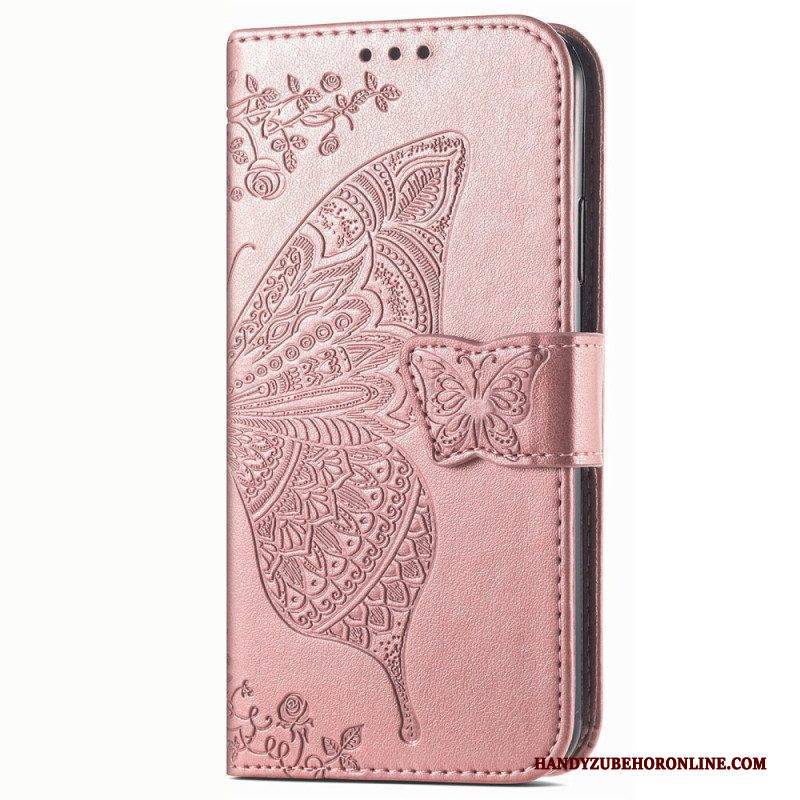 Flip Case Für Vivo Y16 Barocker Schmetterling