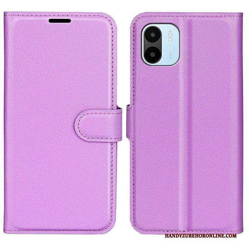Flip Case Für Xiaomi Redmi A1 Klassischer Litschi-ledereffekt