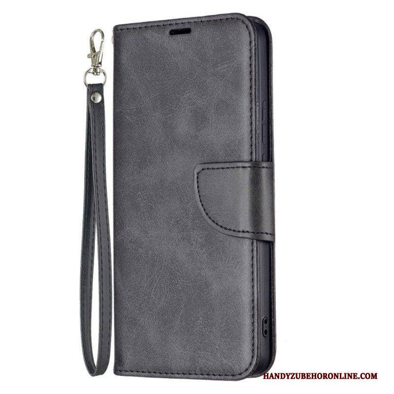 Flip Case Für Xiaomi Redmi Note 11 Pro Plus 5G Glatter. Schräger Verschluss