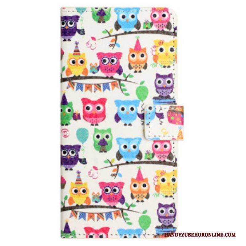 Flip Case Für Xiaomi Redmi Note 12 4G Eulenstamm