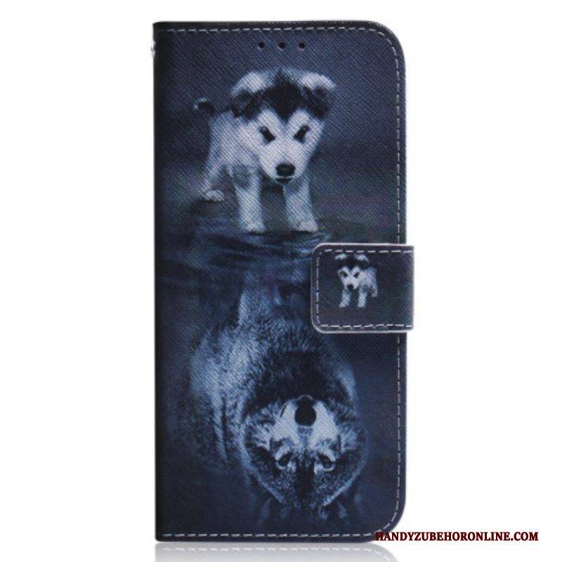 Flip Case Für Xiaomi Redmi Note 12 4G Welpentraum