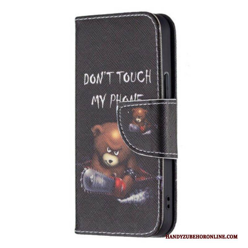 Flip Case Für iPhone 13 Mini Gefährlicher Bär