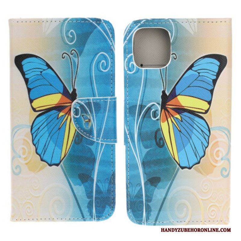 Flip Case Für iPhone 13 Mini Schmetterlinge