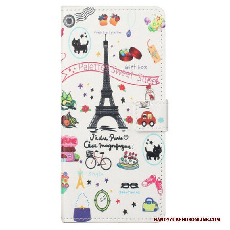 Flip Case Für iPhone 13 Pro Max Ich Liebe Paris