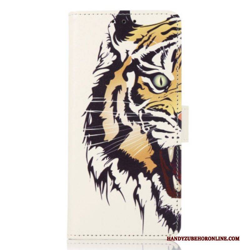 Flip Case Für iPhone 14 Pro Max Wilder Tiger