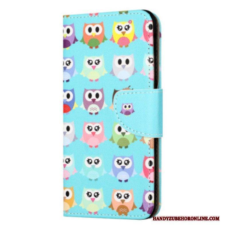 Flip Case Für iPhone 15 Eulenstamm