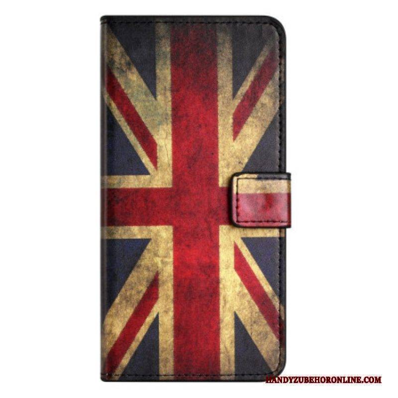 Flip Case Für iPhone 15 Plus Englische Vintage-flagge
