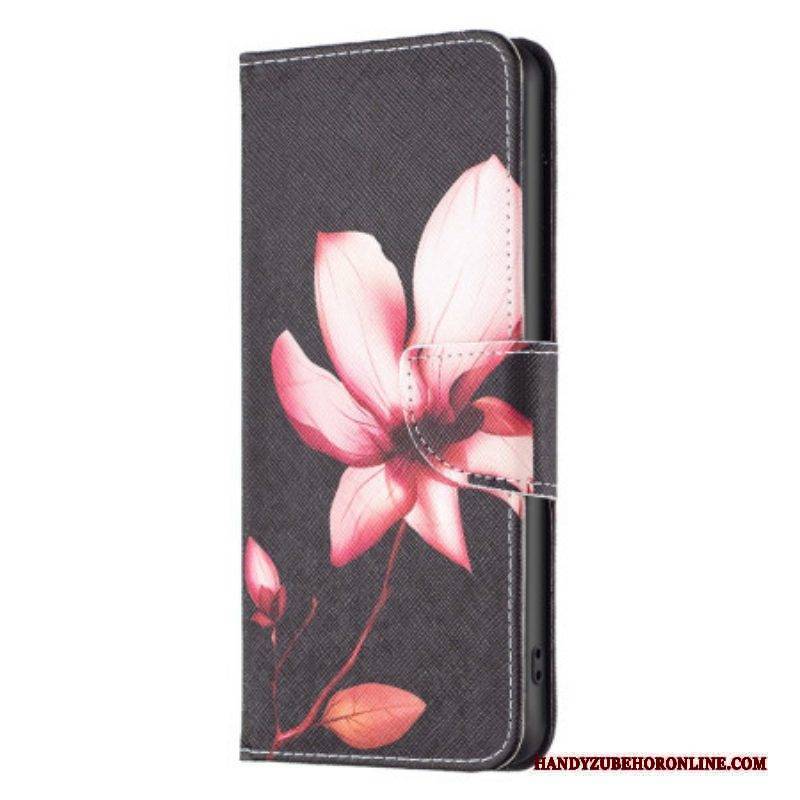 Flip Case Für iPhone 15 Plus Rosa Blume