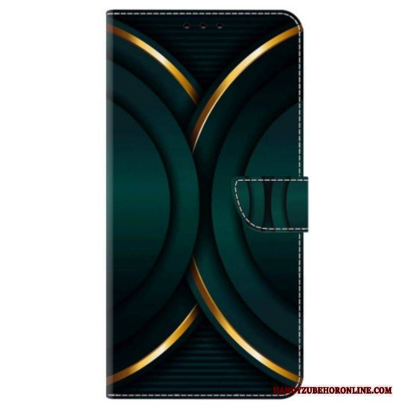 Flip Case Für iPhone 15 Pro Goldene Figur