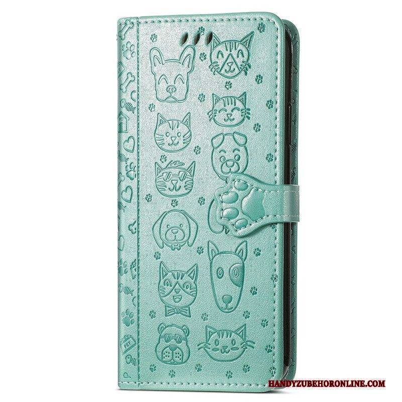 Flip Case Für iPhone 15 Pro Max Animierte Tiere
