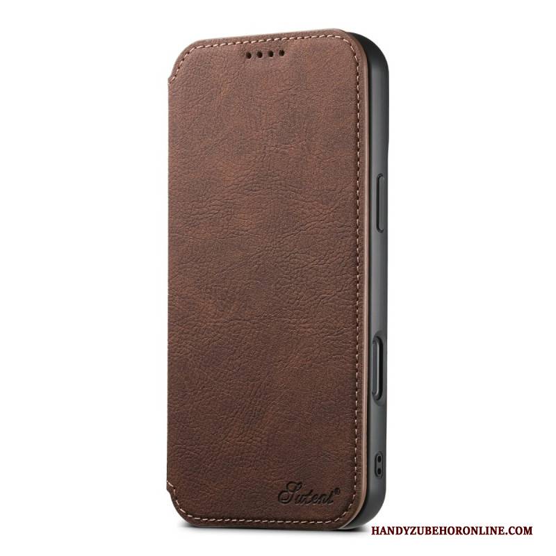 Flip Case Für iPhone 17 Magsafe-kompatibles Leder