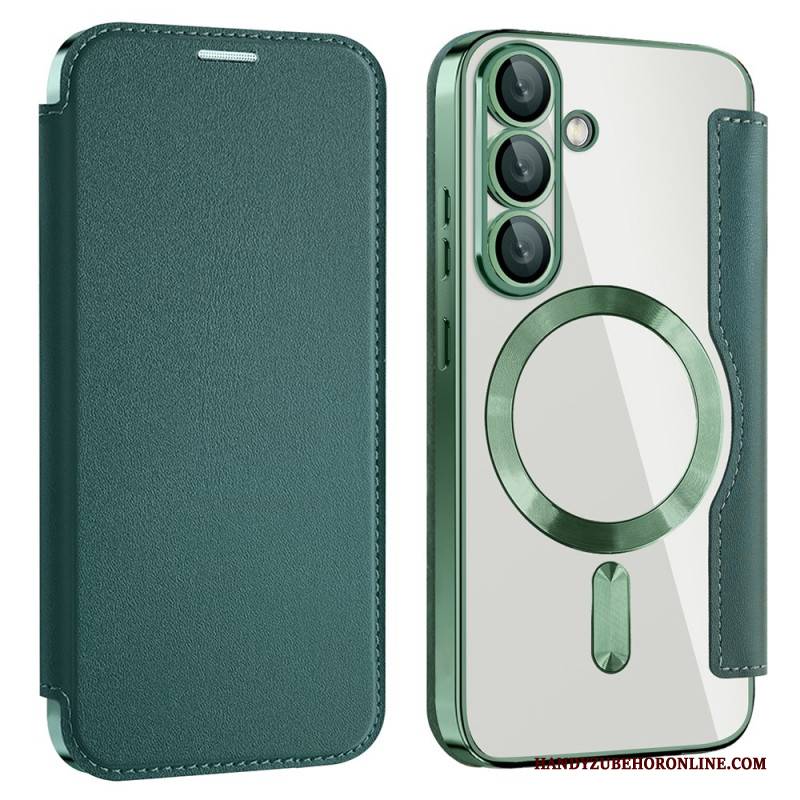 Flip Case Samsung Galaxy S25 5g Handyhülle Lederoptik Kompatibel Mit Magsafe Und Rfid-schutz