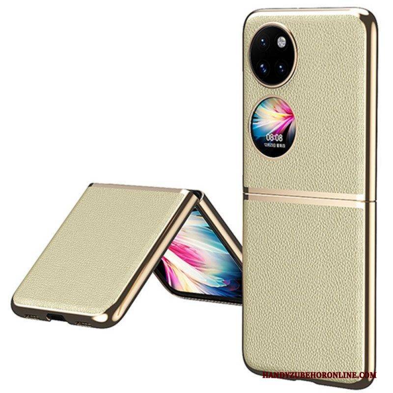Handyhülle Für Huawei P50 Pocket Kanten Im Metallstil Aus Kunstleder