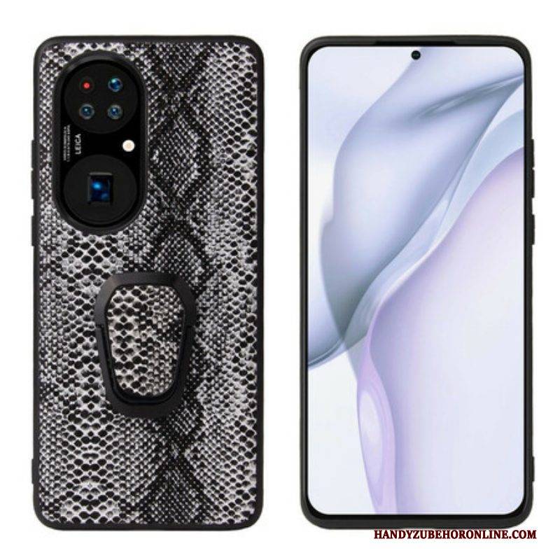Handyhülle Für Huawei P50 Pro Ringhalter Im Schlangen-stil