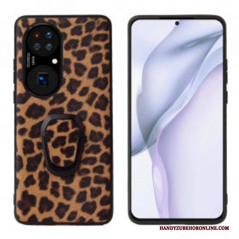 Handyhülle Für Huawei P50 Ringhalterung Im Leoparden-stil