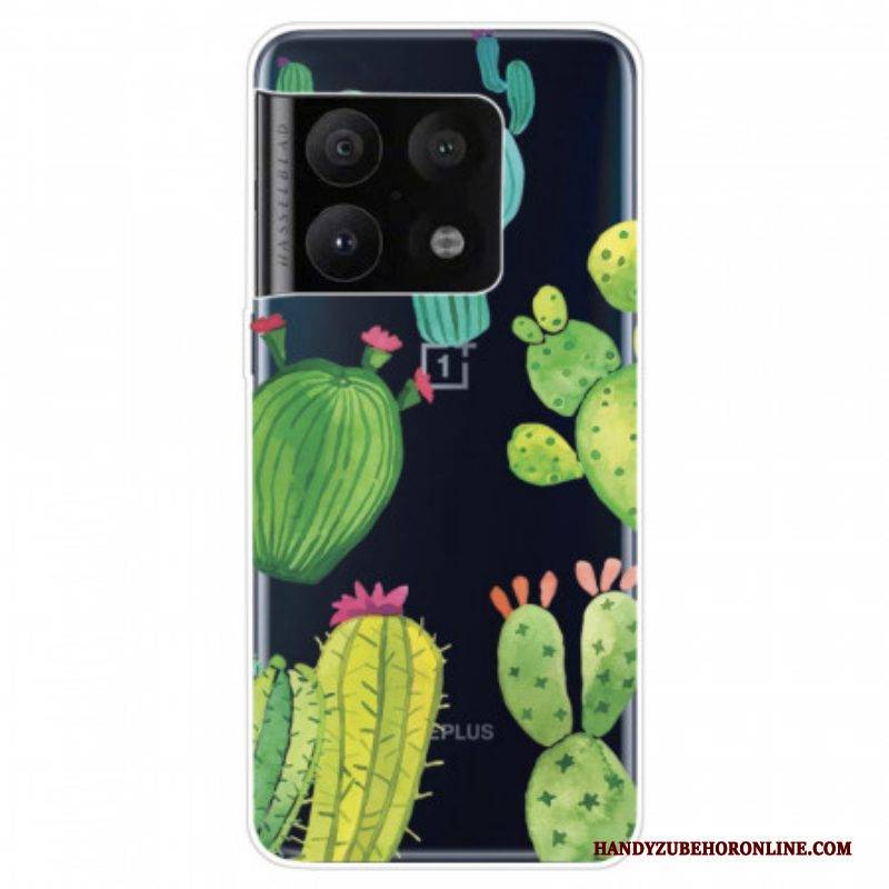 Handyhülle Für OnePlus 10 Pro 5G Aquarellkakteen