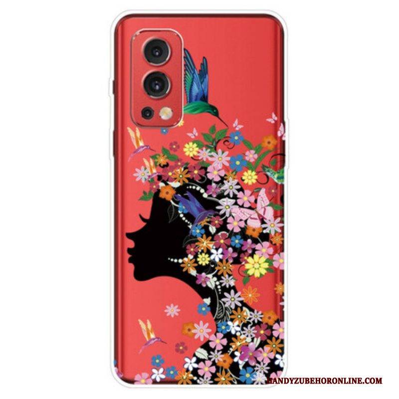 Handyhülle Für OnePlus Nord 2 5G Transparentes Blumiges Haar
