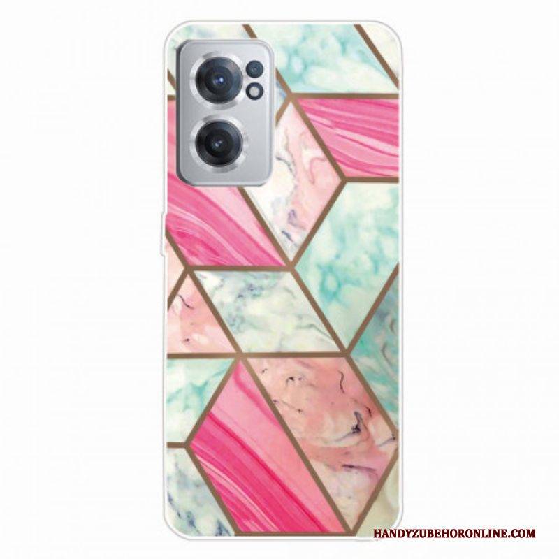 Handyhülle Für OnePlus Nord CE 2 5G Rosa Und Grüner Marmor
