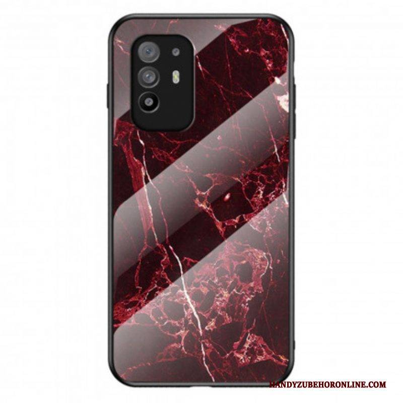 Handyhülle Für Oppo A94 5G Marmorfarben Gehärtetes Glas