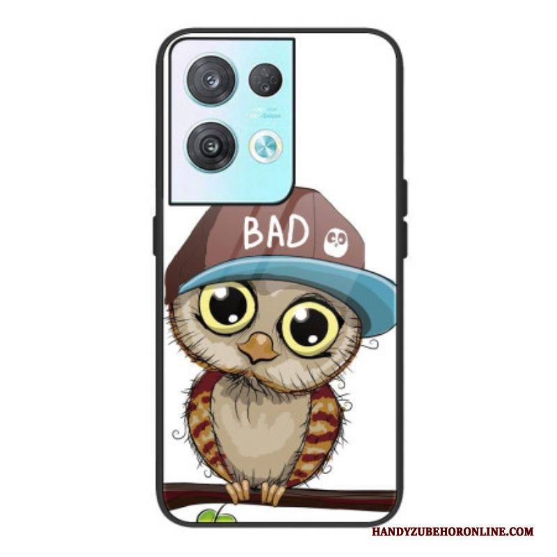 Handyhülle Für Oppo Reno 8 Bad Owl Gehärtetes Glas