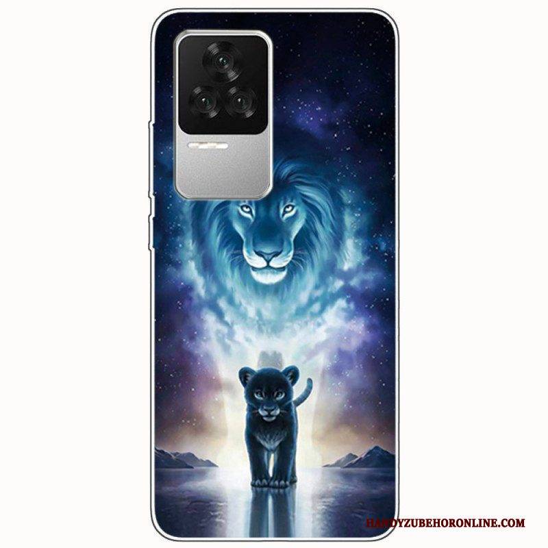 Handyhülle Für Poco F4 Feline Dream Silikon