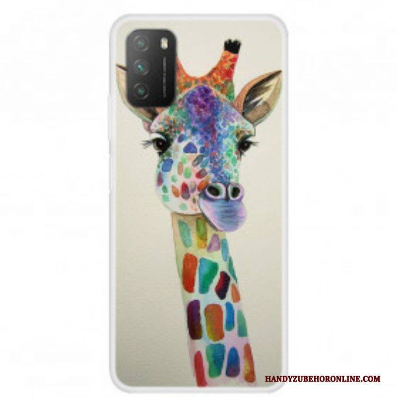 Handyhülle Für Poco M3 Bunte Giraffe