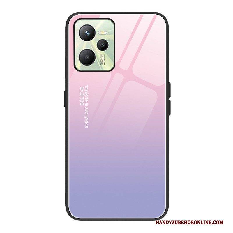 Handyhülle Für Realme C35 Gehärtetes Glas Mit Farbverlauf
