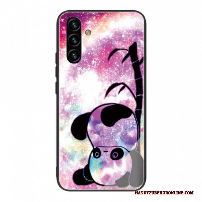 Handyhülle Für Samsung Galaxy A13 5G / A04s Panda-gehärtetes Glas