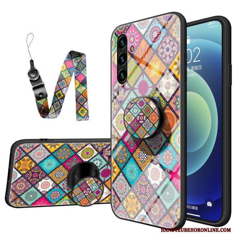 Handyhülle Für Samsung Galaxy A13 5G / A04s Patchwork-magnethalter