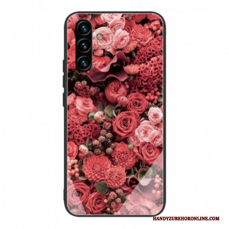 Handyhülle Für Samsung Galaxy A13 5G / A04s Rosenblüten Aus Gehärtetem Glas