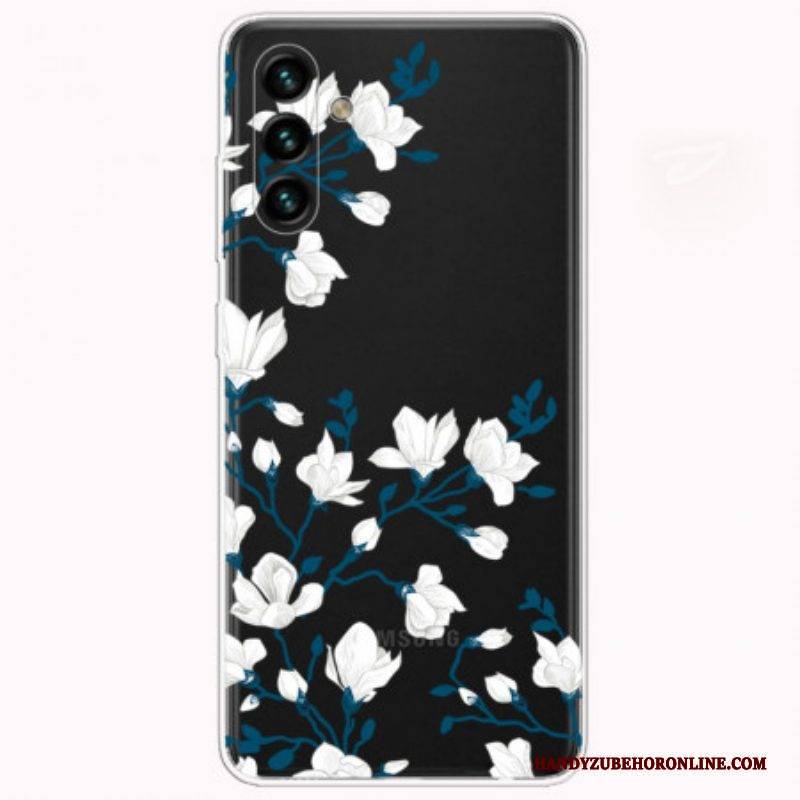 Handyhülle Für Samsung Galaxy A13 5G / A04s Weiße Blumen