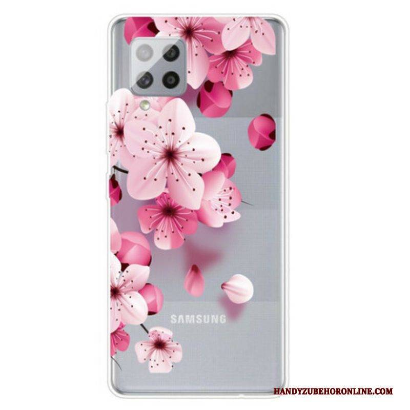 Handyhülle Für Samsung Galaxy A42 5G Kleine Rosa Blumen