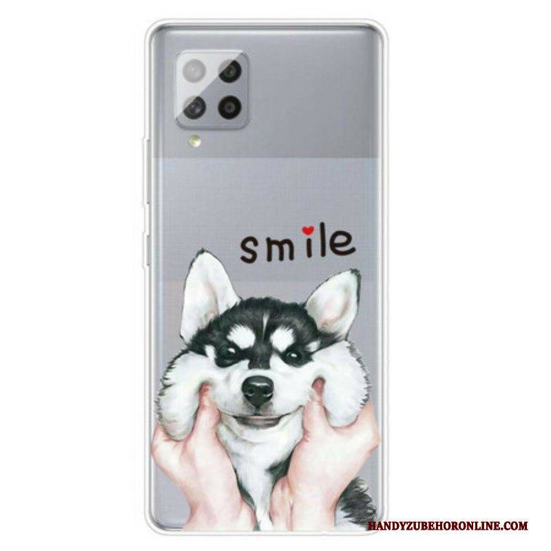 Handyhülle Für Samsung Galaxy A42 5G Lächle Hund