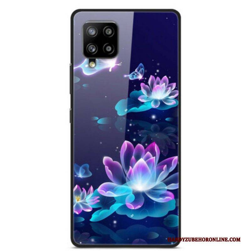 Handyhülle Für Samsung Galaxy A42 5G Seerosen Aus Gehärtetem Glas