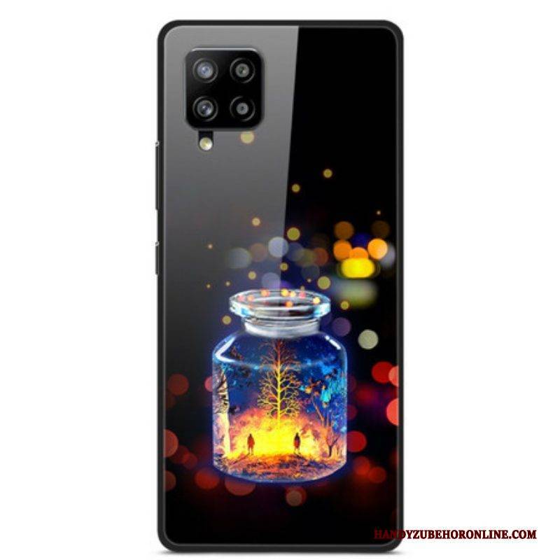 Handyhülle Für Samsung Galaxy A42 5G Wunschflasche Aus Gehärtetem Glas